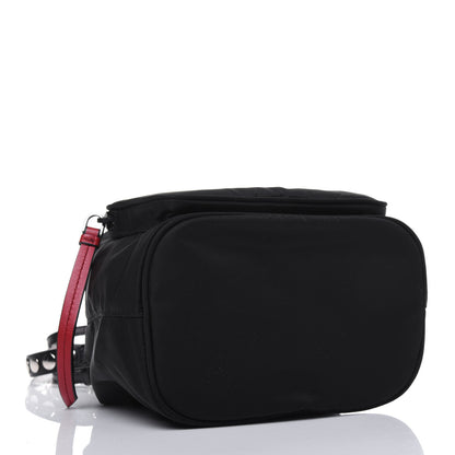 Prada Tessuto Nylon Studded New Vela Mini Bucket Crossbody Bag Black Fuoco 5 of 10