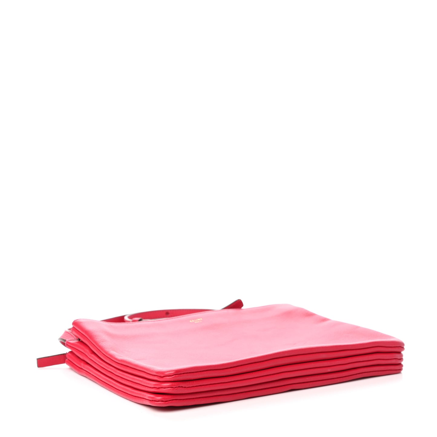 Lambskin Large Trio Crossbody Bag Fuchsia