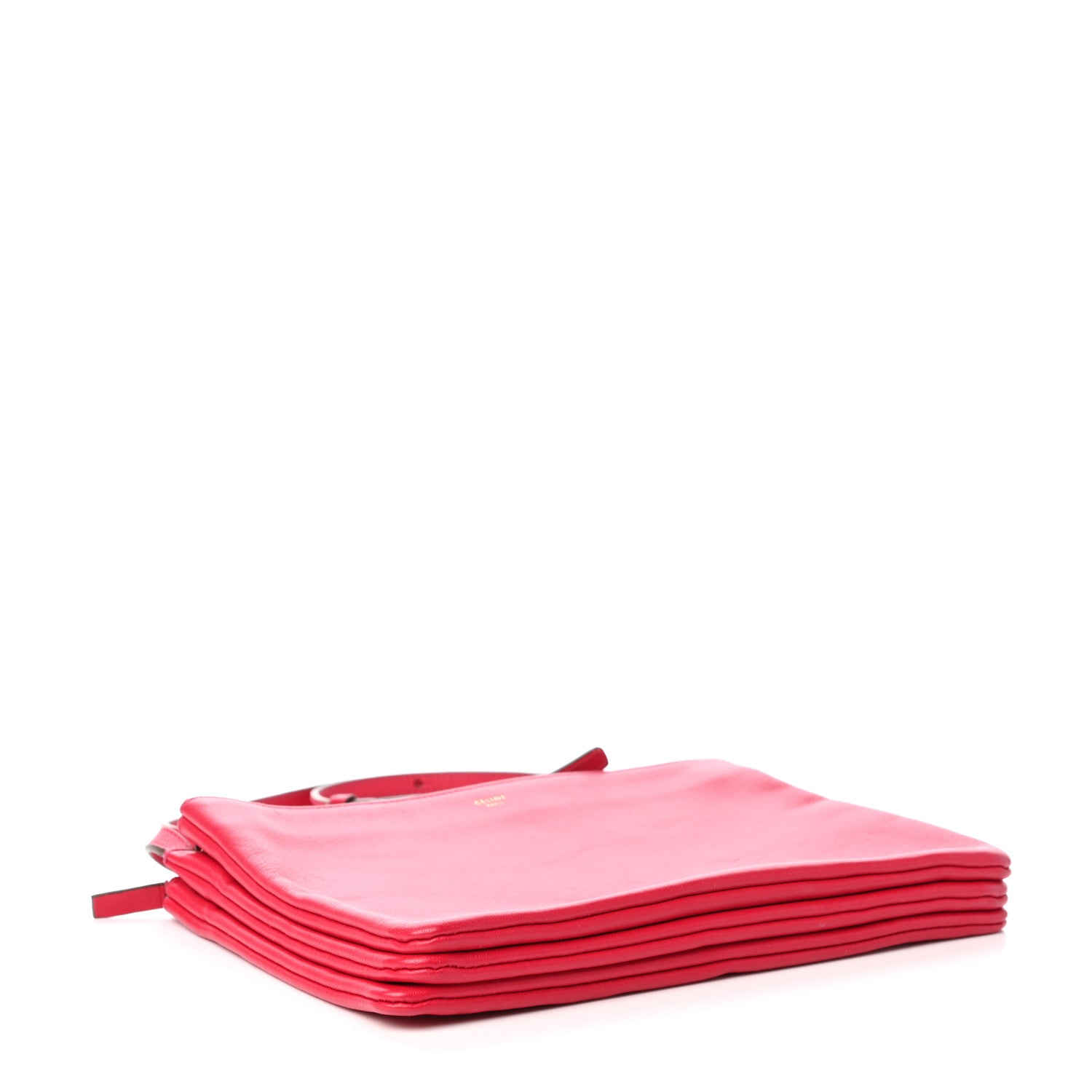 Celine Lambskin Large Trio Crossbody Bag Fuchsia 4 of 8