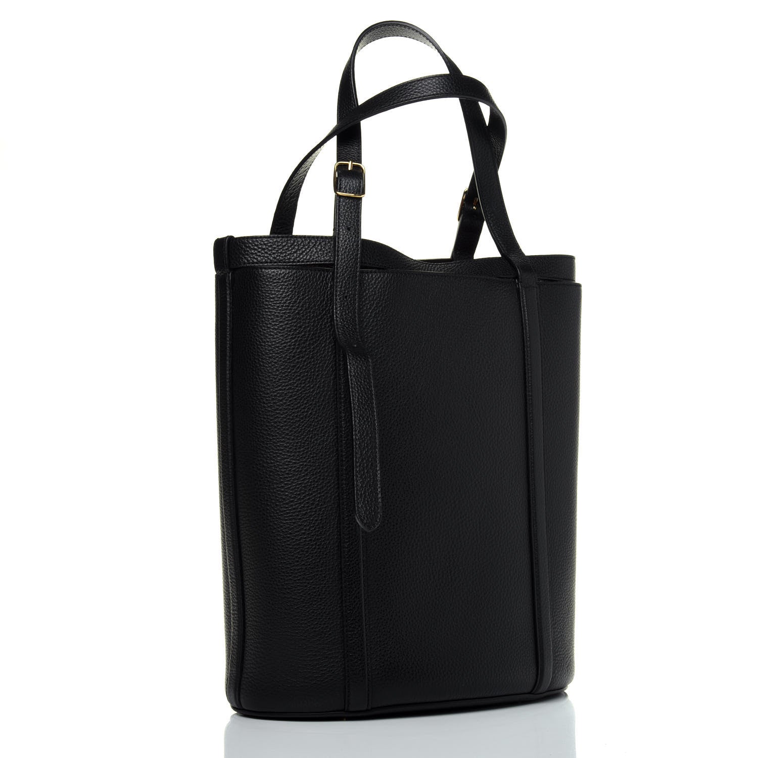 Mulberry Small Classic Grain Calfskin Bucket Tote Bag Black 4 of 21