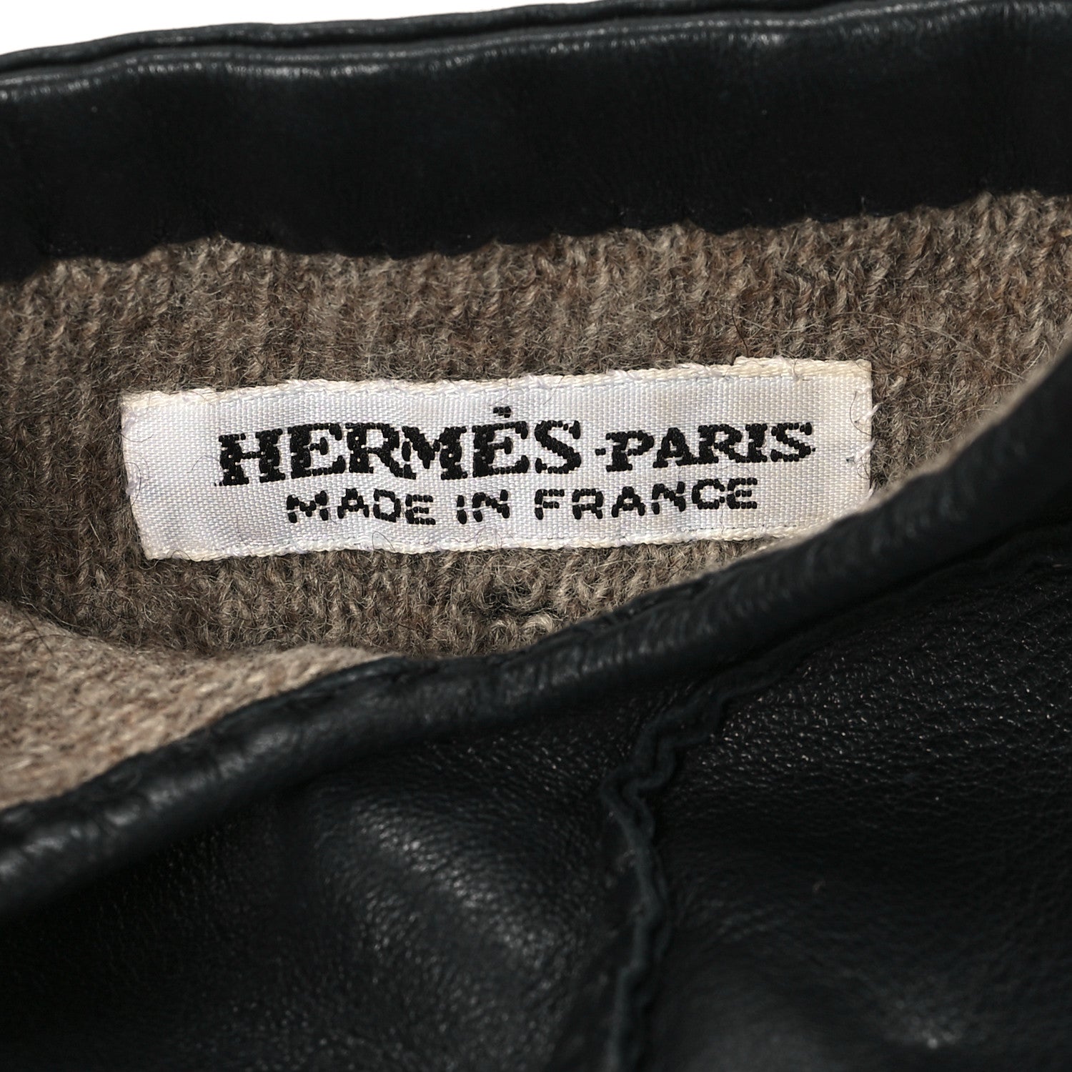 Hermes Lambskin Clous de Selle Gloves 7.5 Black 3 of 5
