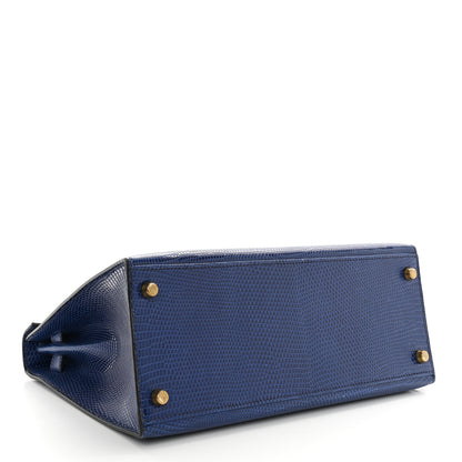 Hermes Lizard Kelly Sellier 28 Bleu Saphir 4 of 19