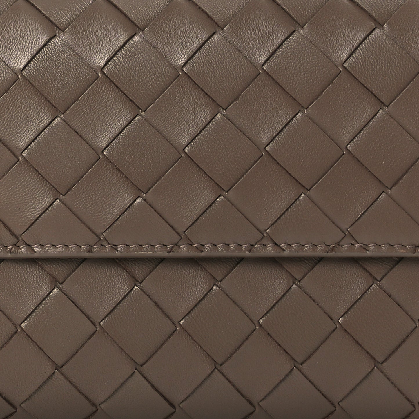 Nappa Intrecciato Long Andiamo Top Handle Clutch Pinecone
