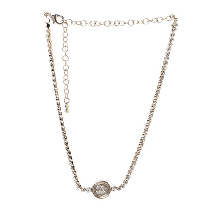 Chanel Crystal CC Chain Short Necklace Gold 3 of 6