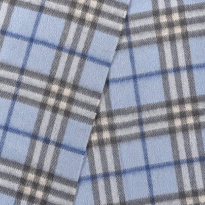 Burberry Cashmere House Check Fringe Scarf Light Blue 3 of 4