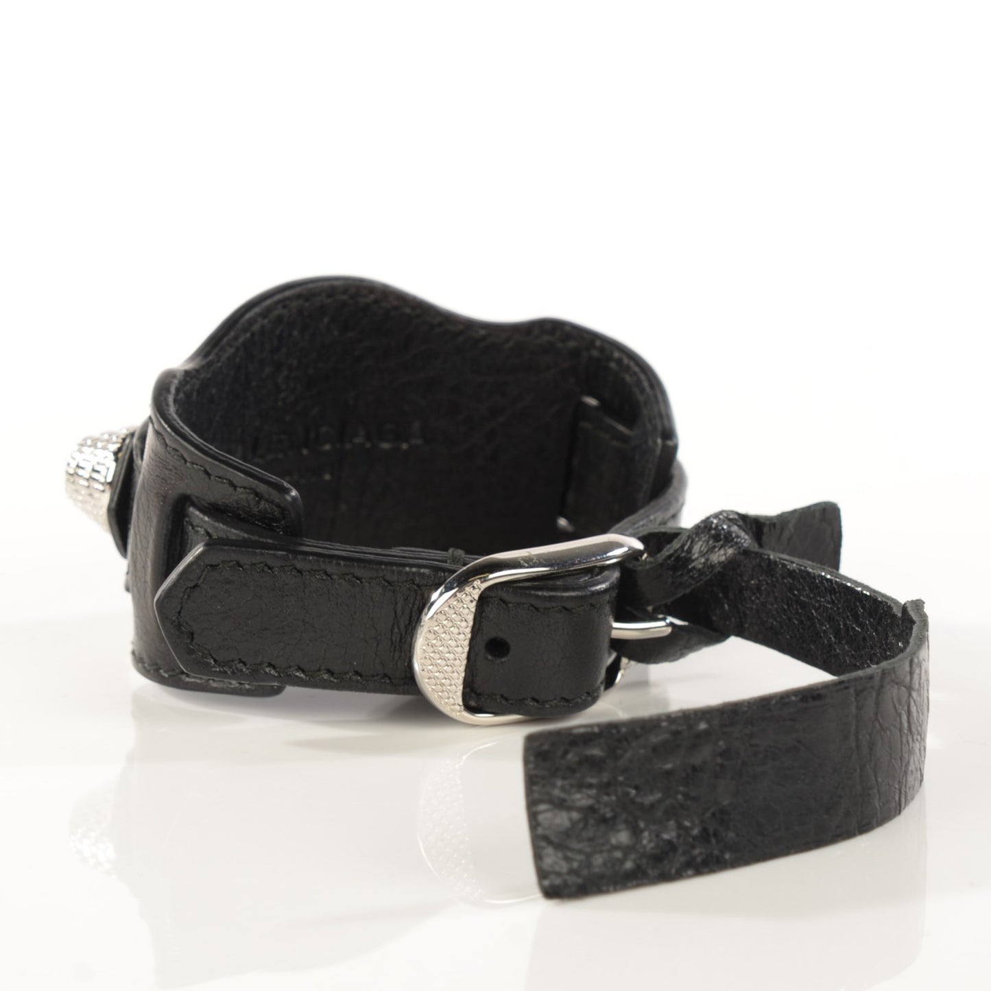 Agneau Arena Giant Silver Hardware M Braceletedium Black