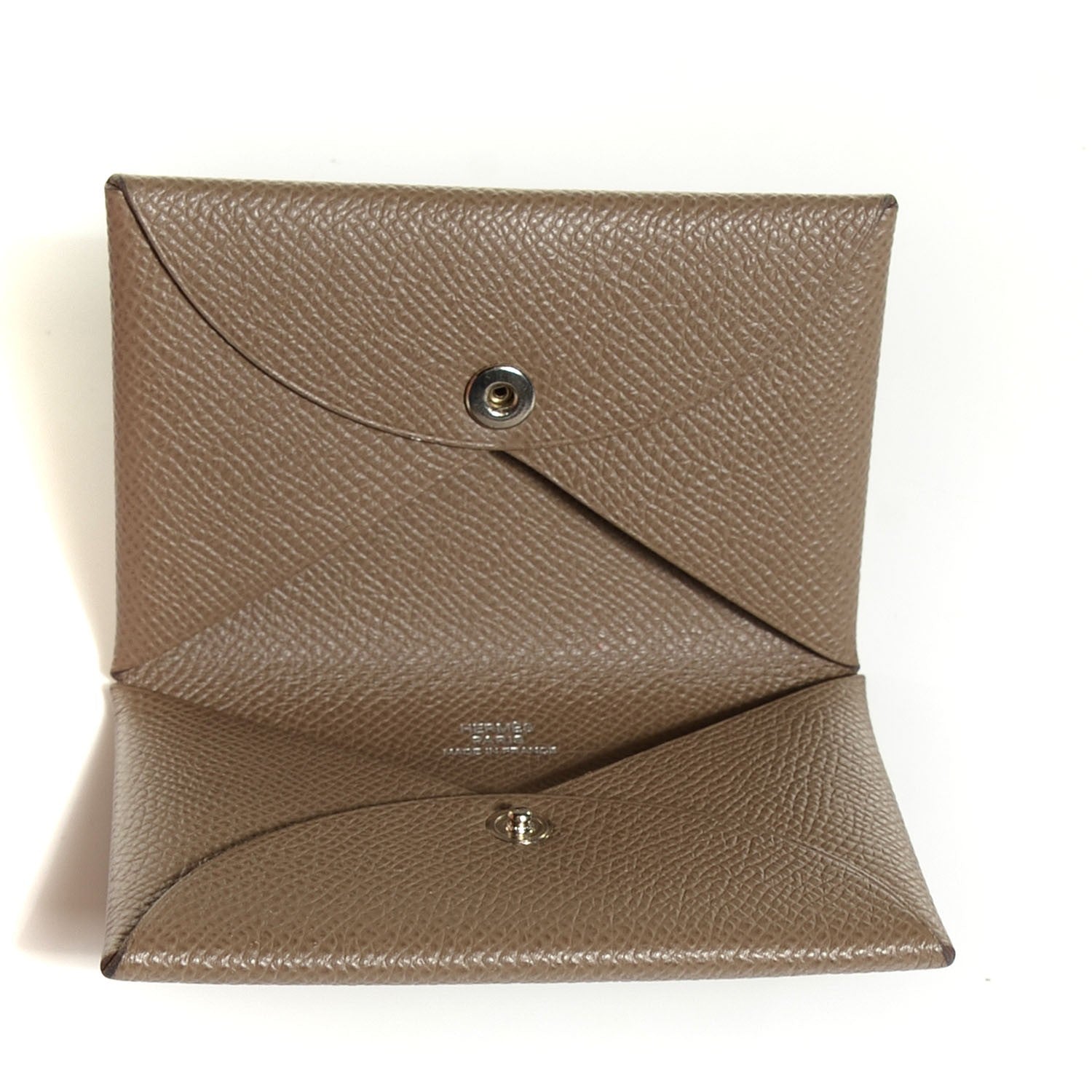 Hermes Epsom Calvi Card Case Etoupe 6 of 10