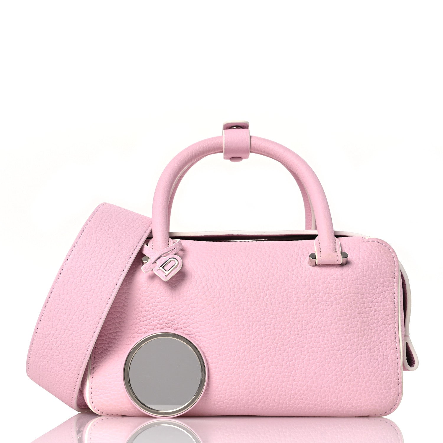 Delvaux Taurillon Soft Mini Cool Box Satchel Light Pink 3 of 14