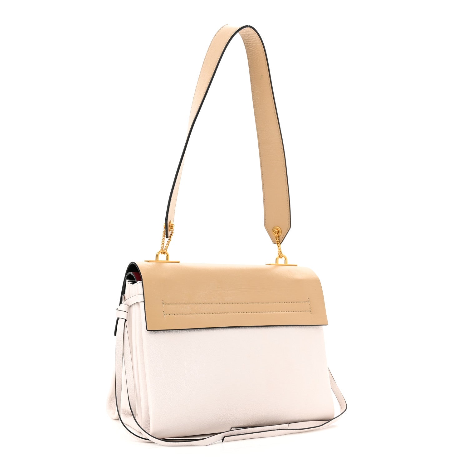 Valentino Garavani Buffalo Smooth Calfskin Small VRing Shoulder Bag Rose Cannelle White Cerise 3 of 11
