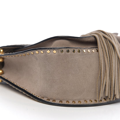 Chloe Suede Braided Small Hudson Shoulder Bag Motty Grey 8 of 11