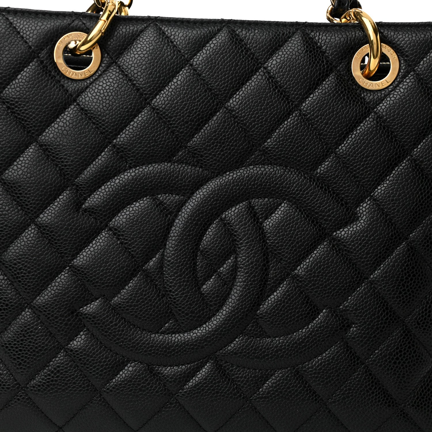 Chanel Caviar Quilted Grand Shopping Tote GST Black 8 of 10