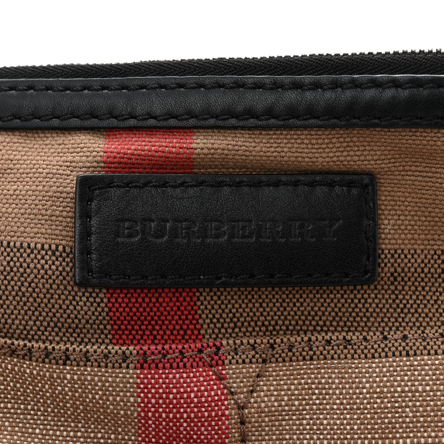 Burberry Canvas Mega Check Medium Ashby Hobo Black 7 of 22
