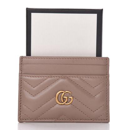 Gucci Calfskin Matelasse GG Marmont Card Holder Porcelain Rose 9 of 9