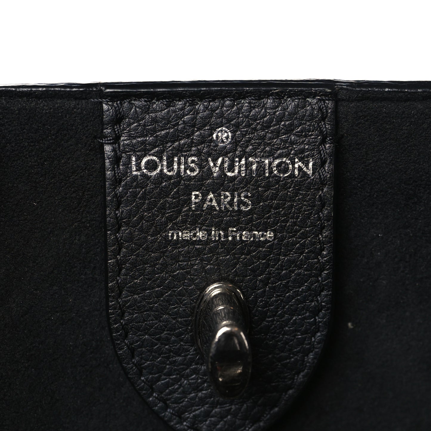 Calfskin Lockme Go Tote Black
