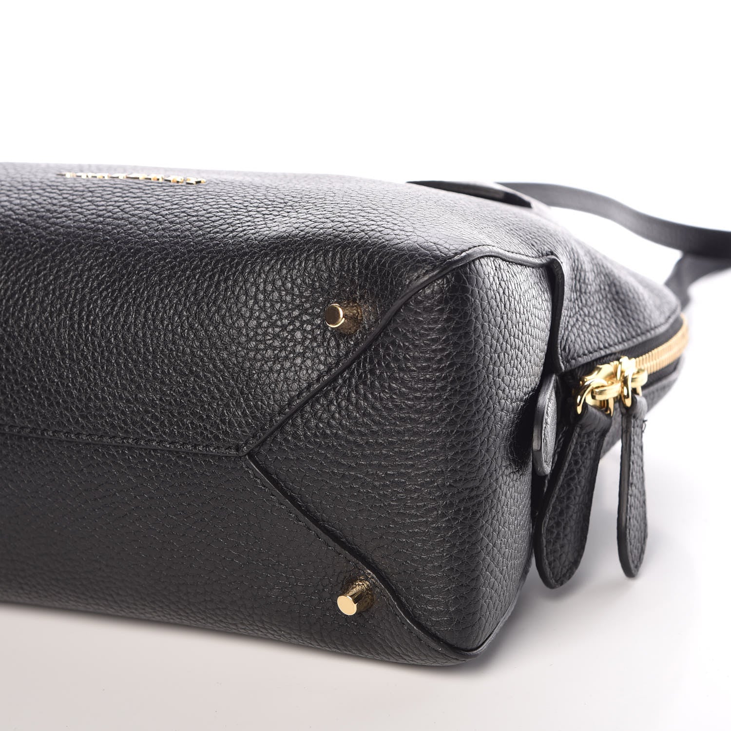 Burberry London Grainy Calfskin Small Greenwood Bowling Bag Black 13 of 13