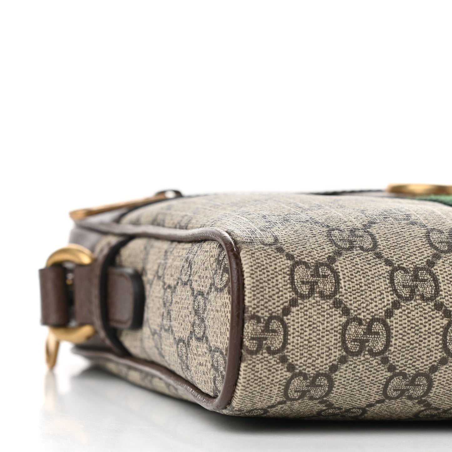 GG Supreme Monogram Web Small Ophidia Messenger Bag Brown
