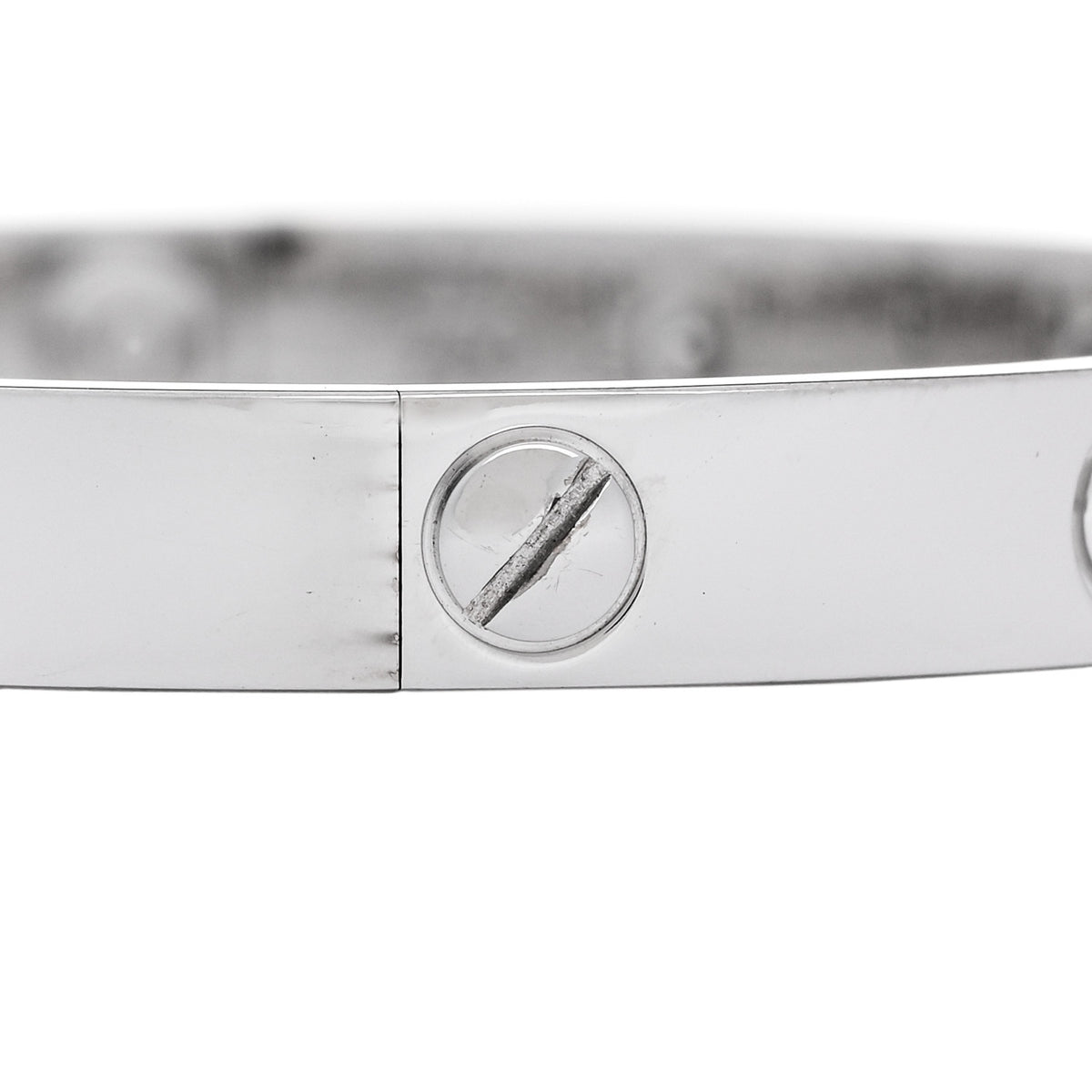 18K White Gold 10 Diamond LOVE Bracelet 16