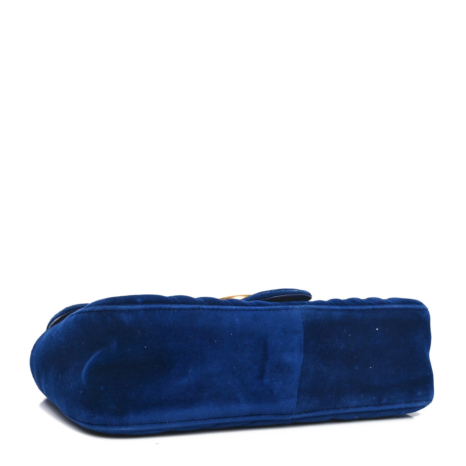 Gucci Velvet Matelasse Small GG Marmont Shoulder Bag Cobalt Blue 4 of 10