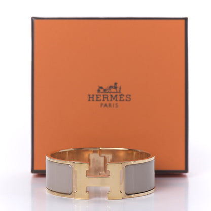 Hermes Enamel Wide Clic Clac H Bracelet GM Marron Glace 7 of 7