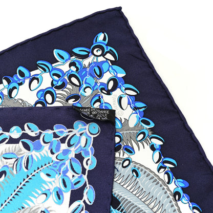 Hermes Silk Mythiques Phoenix Scarf 45 White Bleu Turquoise 3 of 3