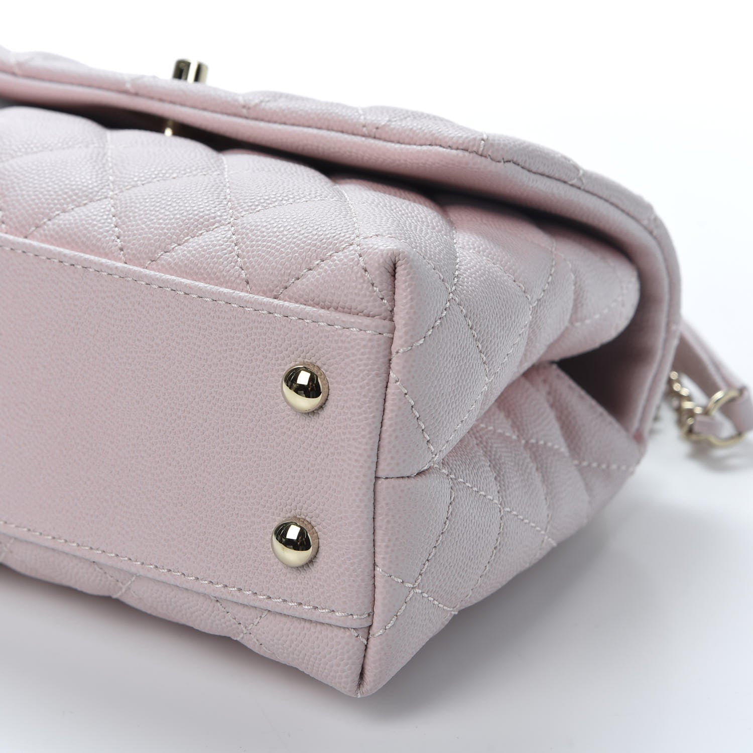 Chanel Caviar Quilted Mini Coco Handle Flap Lilas Lilac 6 of 10