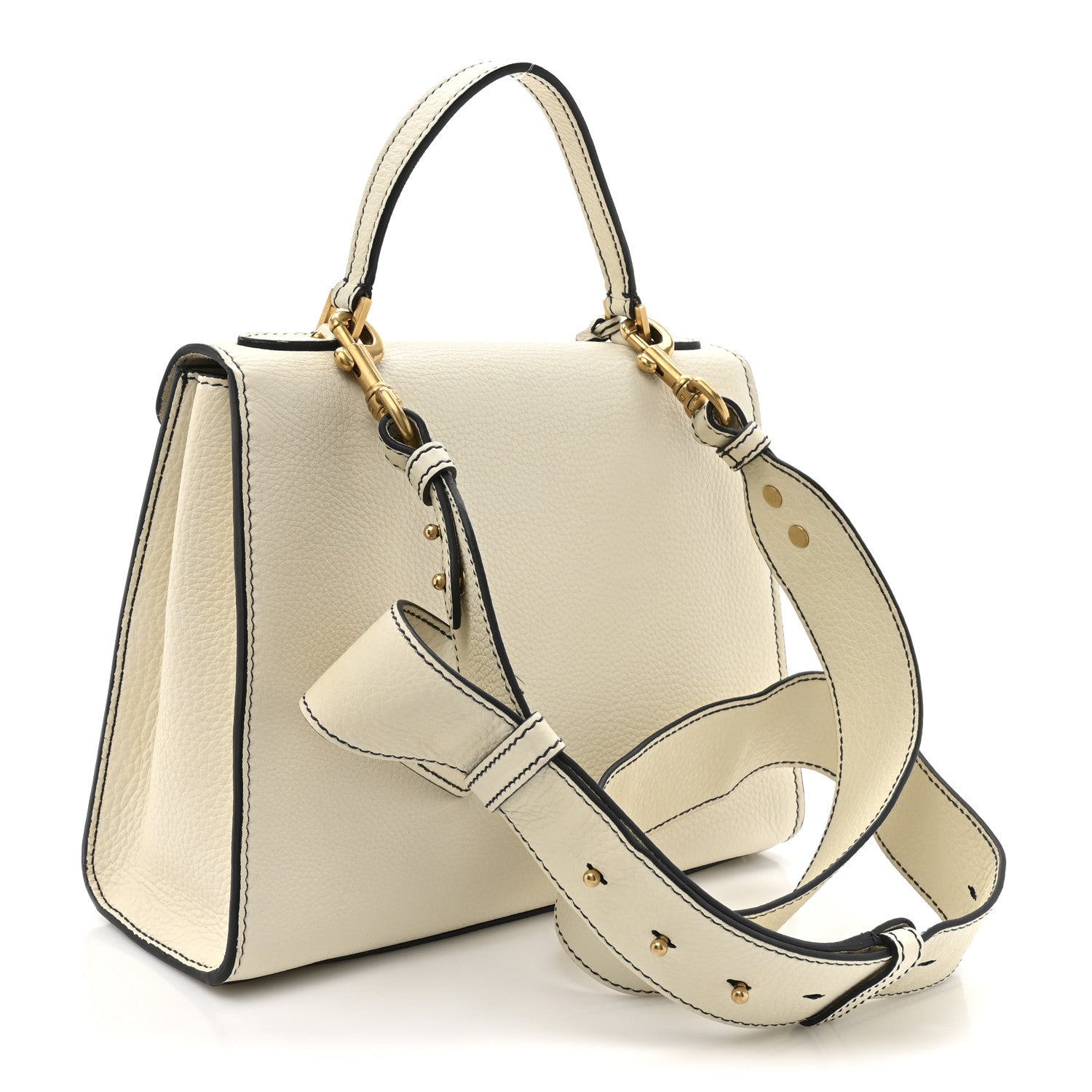 Christian Dior Calfskin Dioraddict Top Handle White 3 of 14