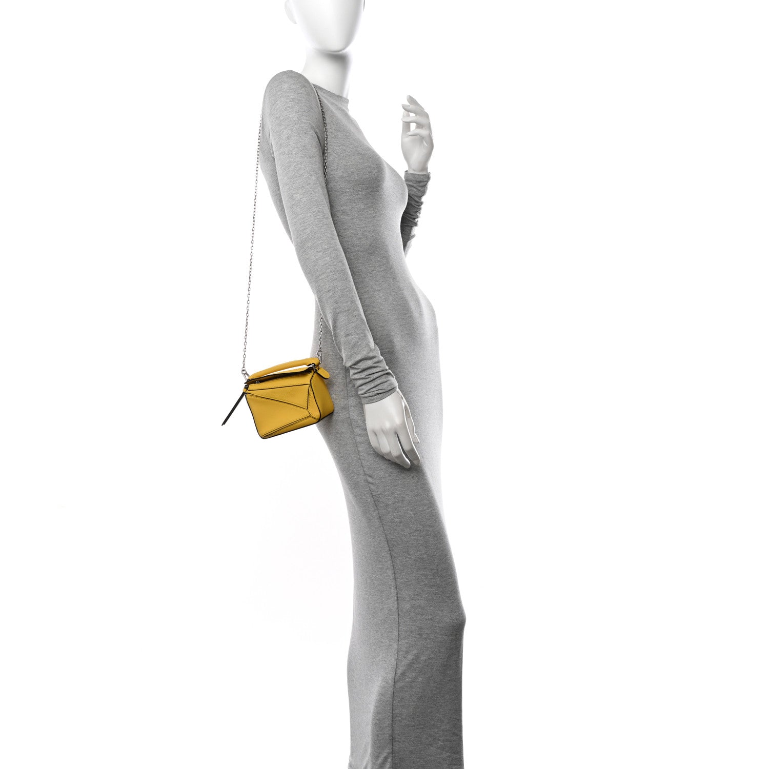 Loewe Calfskin Nano Puzzle Bag Yellow 2 of 12