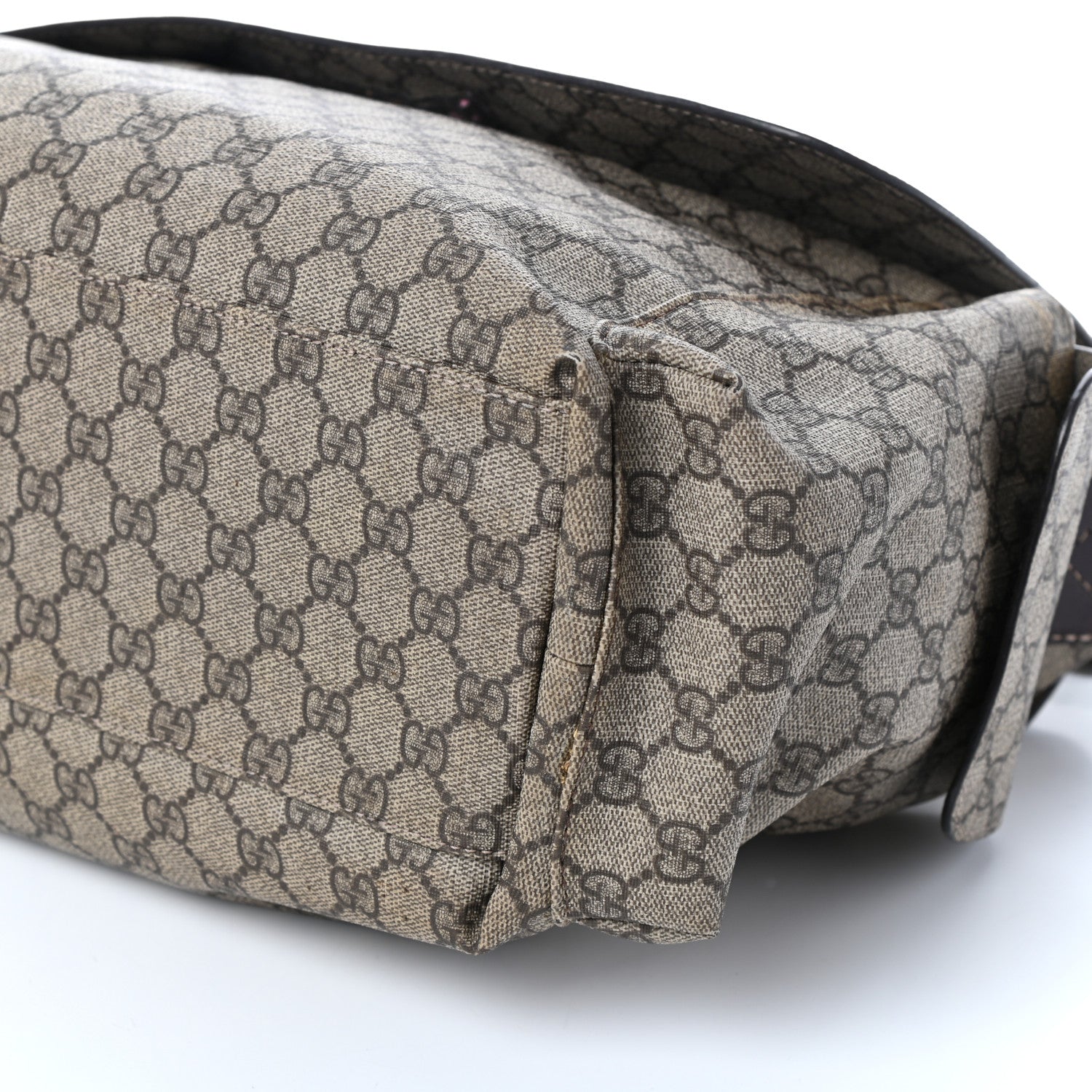 Gucci GG Plus Monogram Messenger Diaper Bag Dark Brown 9 of 9