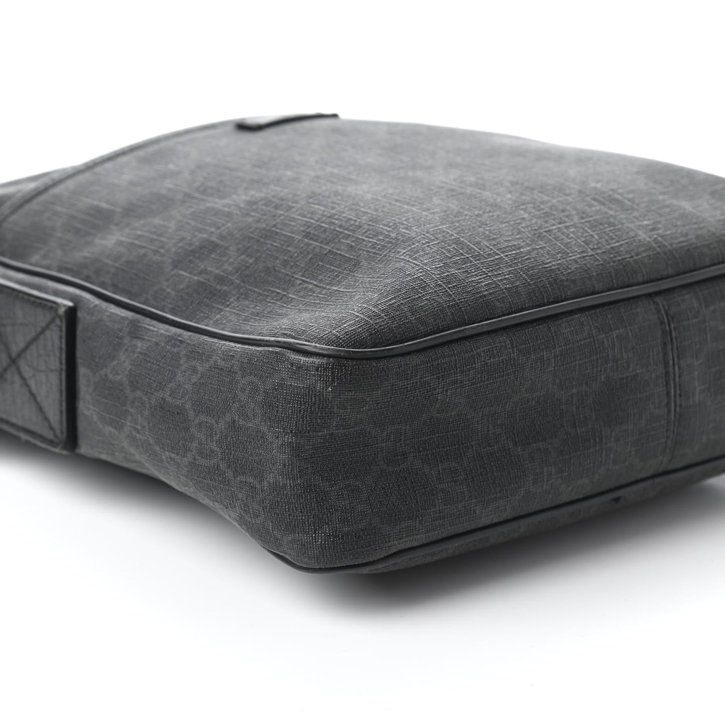 GG Supreme Monogram Messenger Bag Black Grey