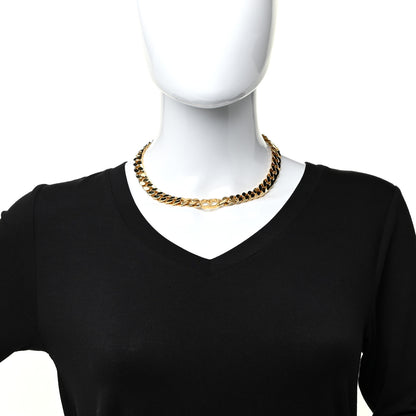 Christian Dior Metal Danseuse Etoile Chain Choker Necklace Gold 2 of 5