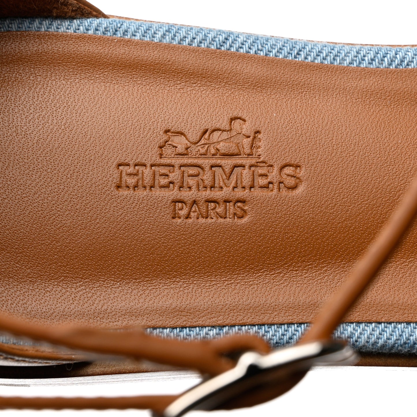 Denim Santorini Sandals 38 Bleu Clair