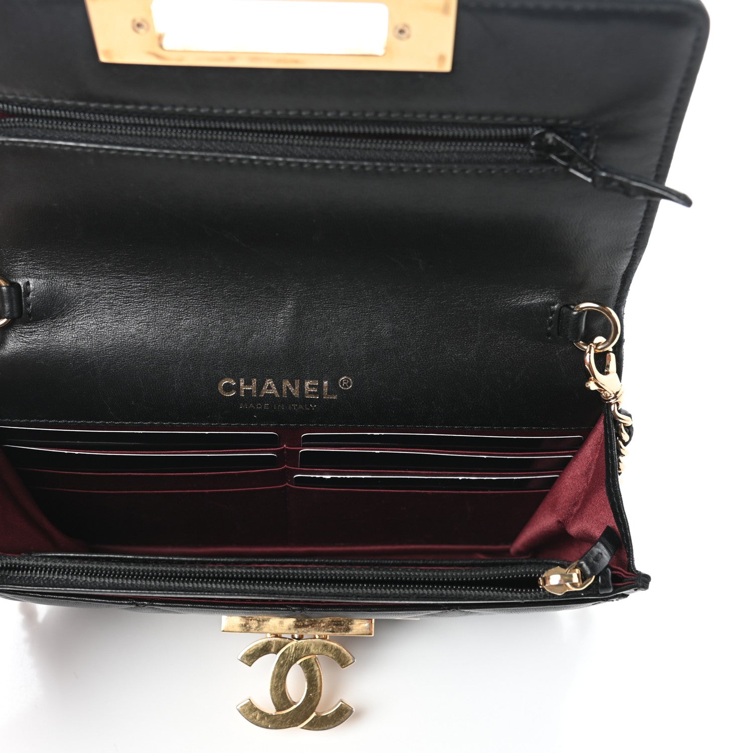 Chanel Lambskin Quilted Golden Class Wallet on Chain WOC Black 5 of 9