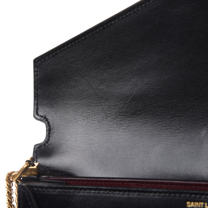 Saint Laurent Smooth Calfskin Monogram Cassandra Clasp Bag Black 10 of 15