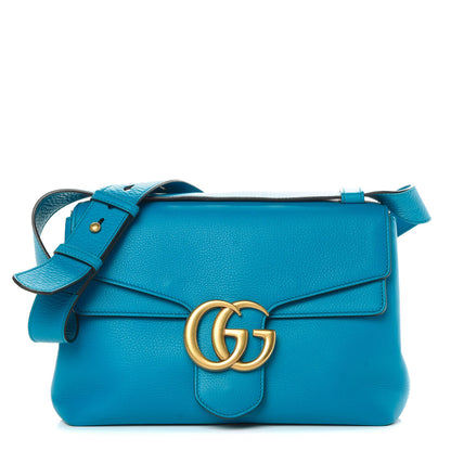 Gucci Calfskin GG Marmont Shoulder Bag Turquoise 1 of 12
