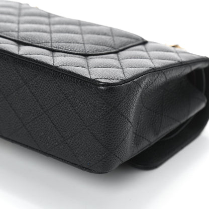 Chanel Caviar Quilted Medium Double Flap Black 10 of 11