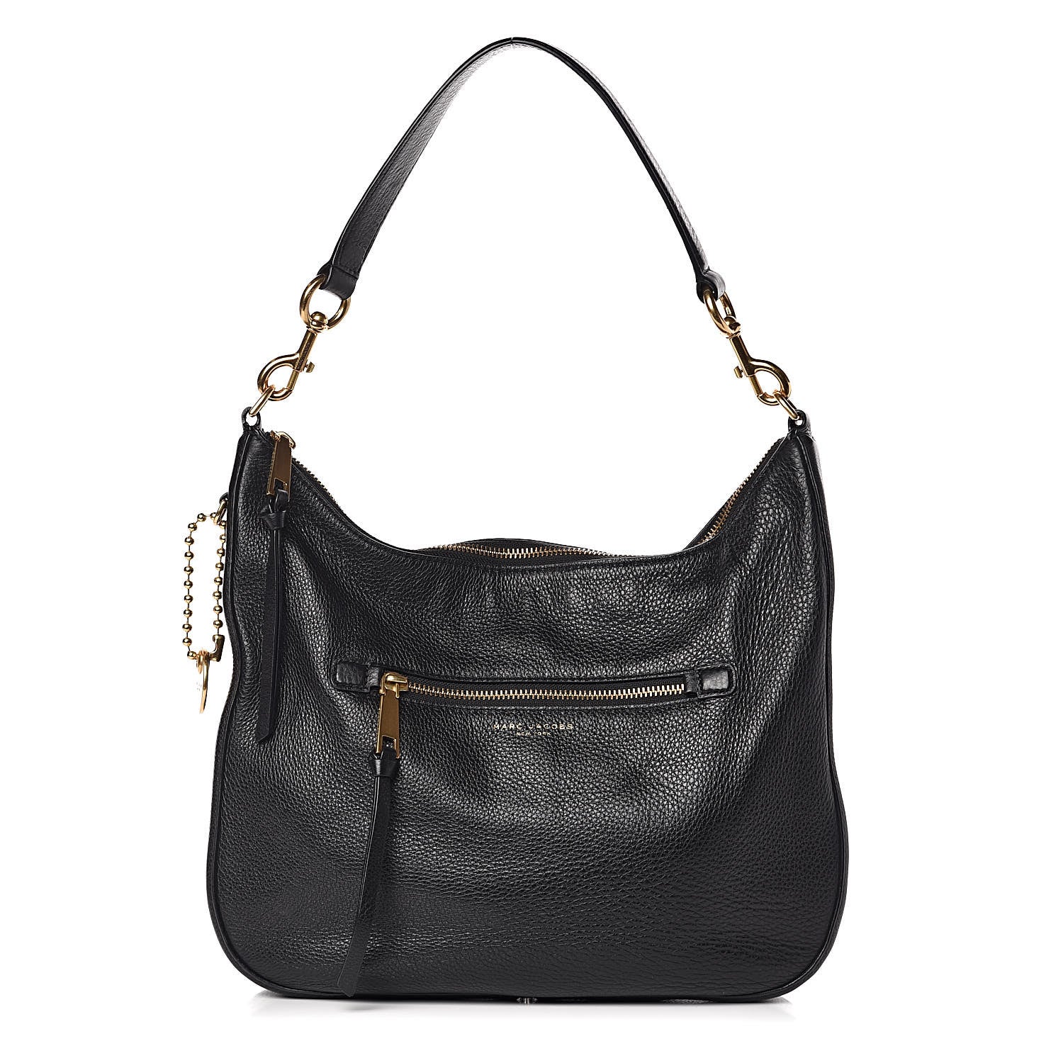 Marc Jacobs Pebbled Calfskin Hobo Black 1 of 11