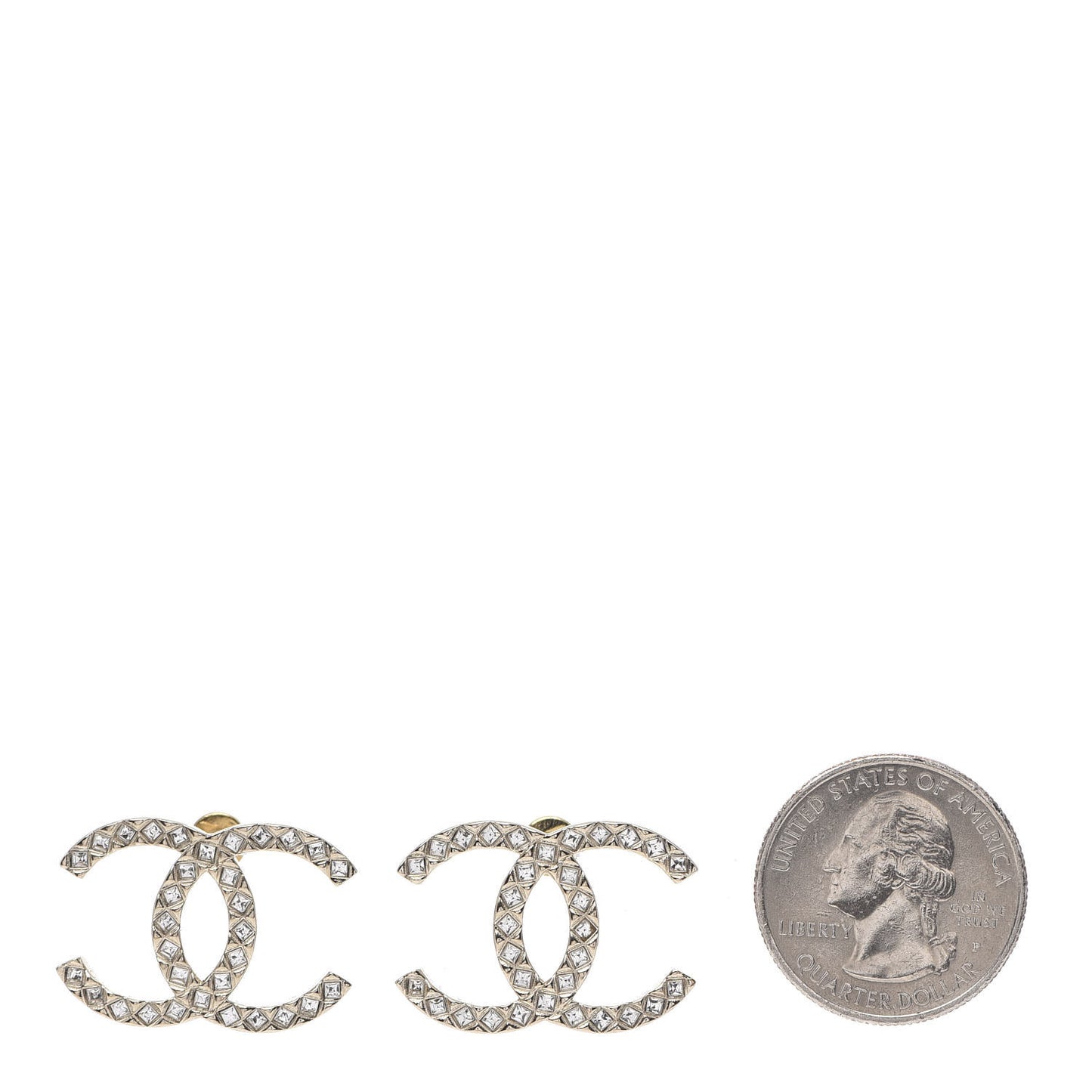 Baguette Crystal High Society CC Earrings Gold