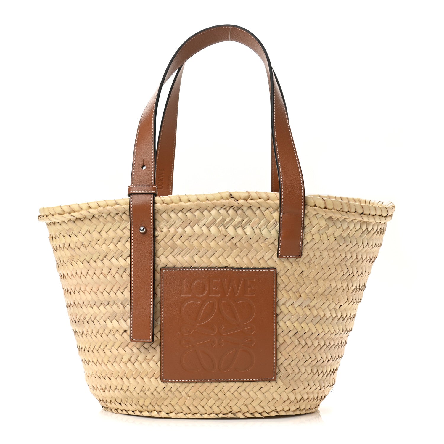 Loewe Raffia Basket Tote Bag Natural Tan 1 of 10