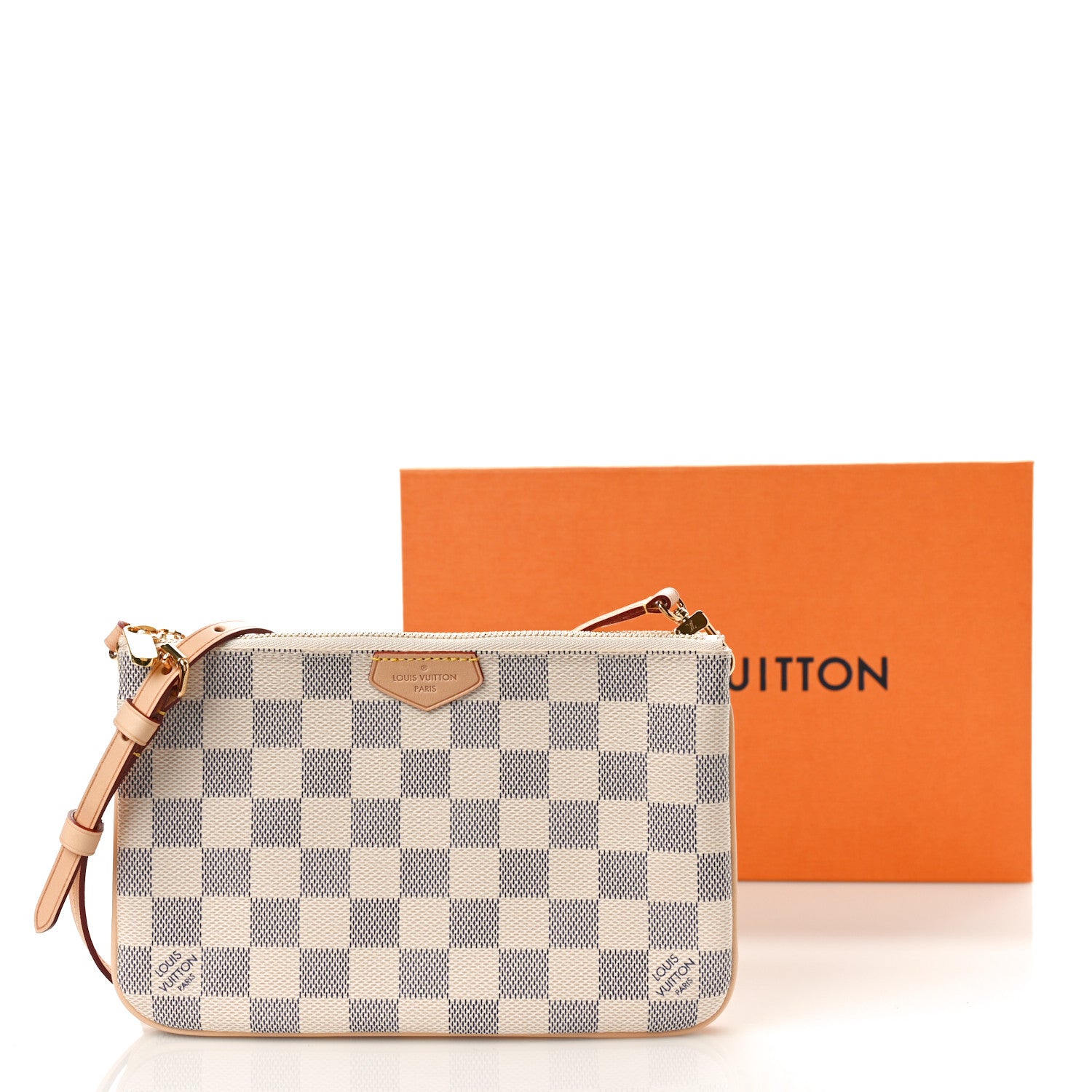 Louis Vuitton Damier Azur Double Zip Pochette 10 of 10