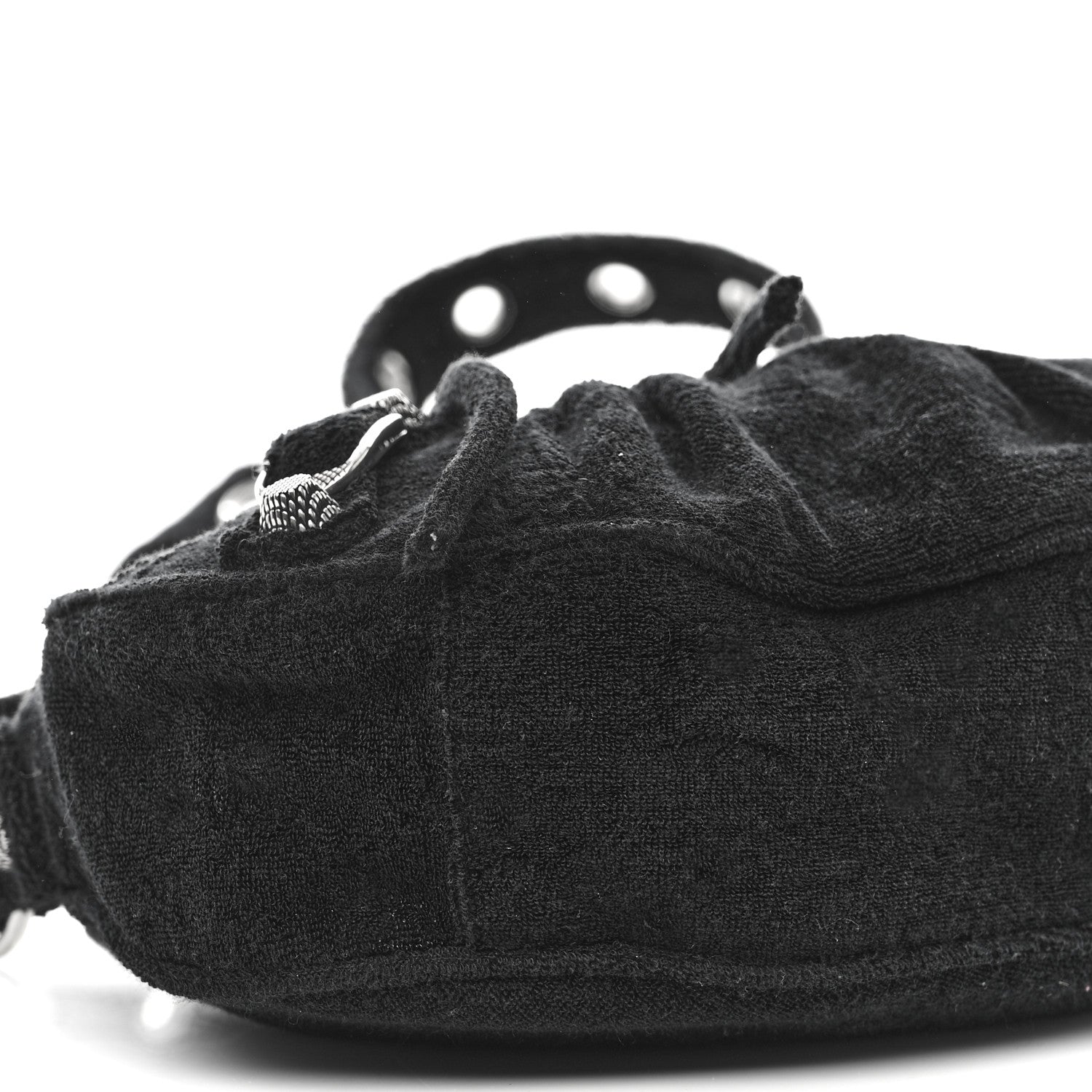 Balenciaga Terry Cloth Le Cagole Shoulder Bag XS Black 9 of 11