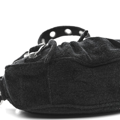 Balenciaga Terry Cloth Le Cagole Shoulder Bag XS Black 9 of 11