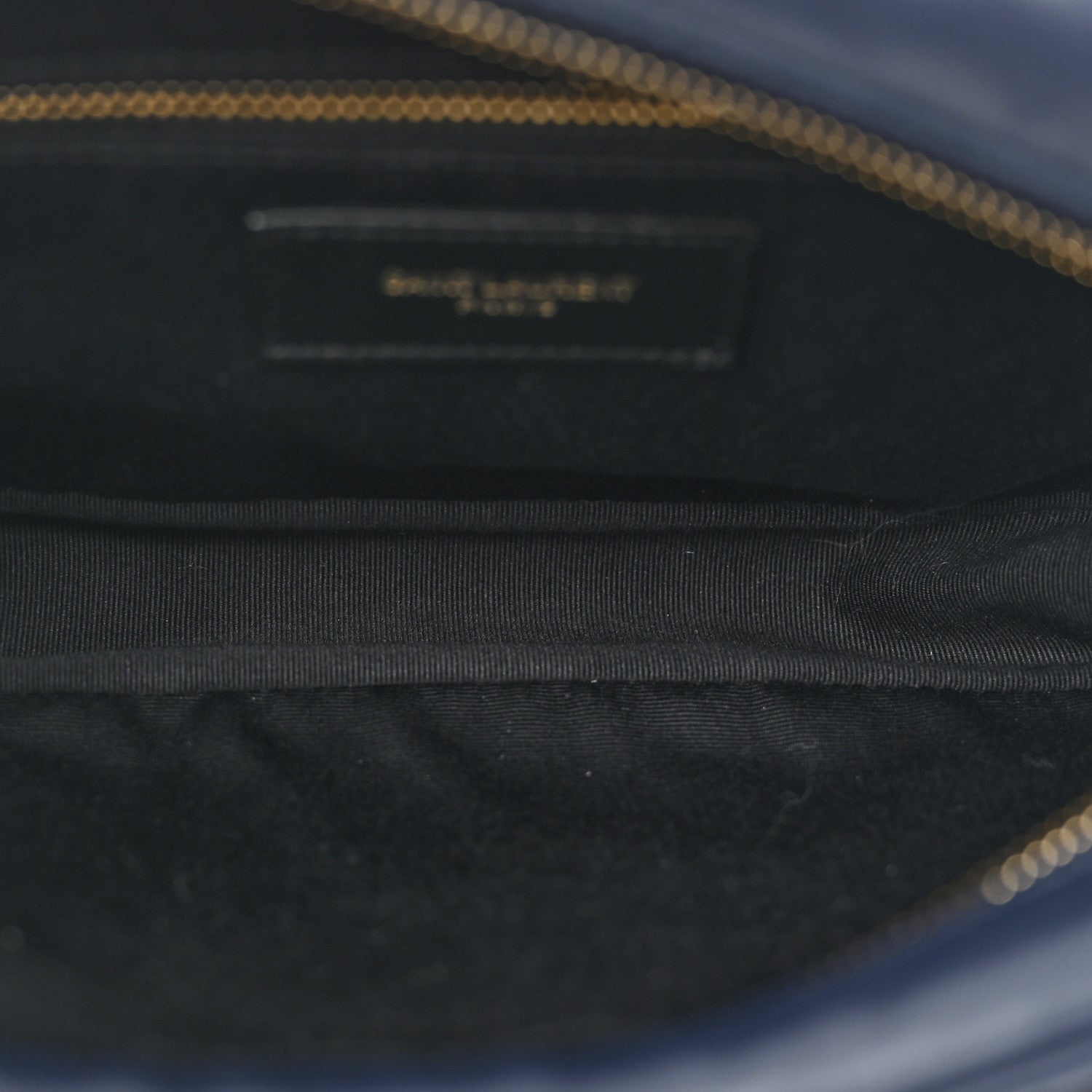 Saint Laurent Lambskin Quilted Victoire Camera Bag Deep Marine 5 of 10