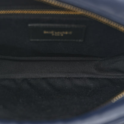 Saint Laurent Lambskin Quilted Victoire Camera Bag Deep Marine 5 of 10