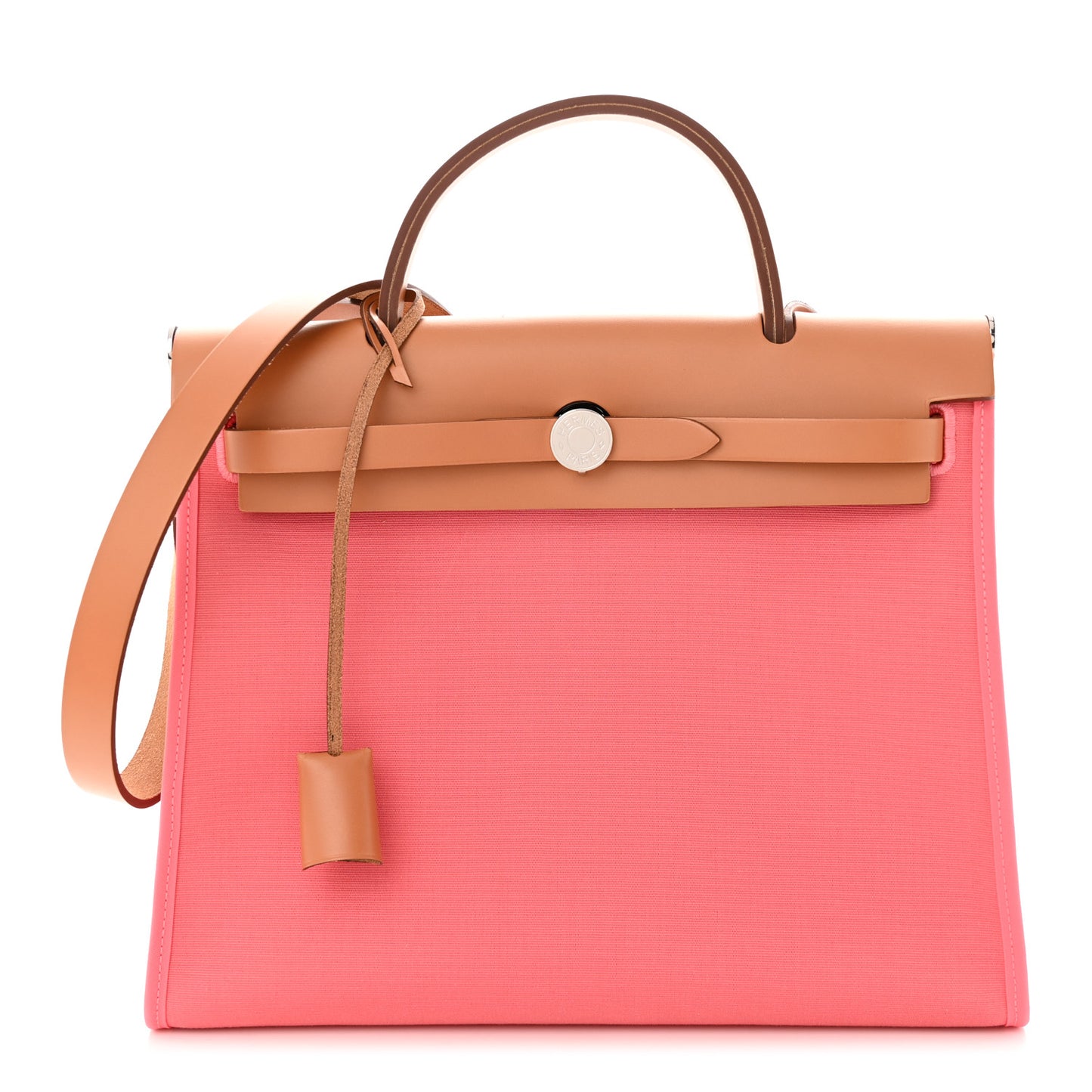 Vache Hunter Toile Herbag Zip 31 PM Rose Azalee Natural