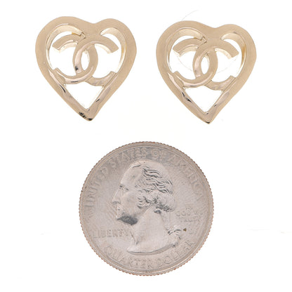 Chanel Metal CC Heart Coco In Love Earrings Gold 2 of 5