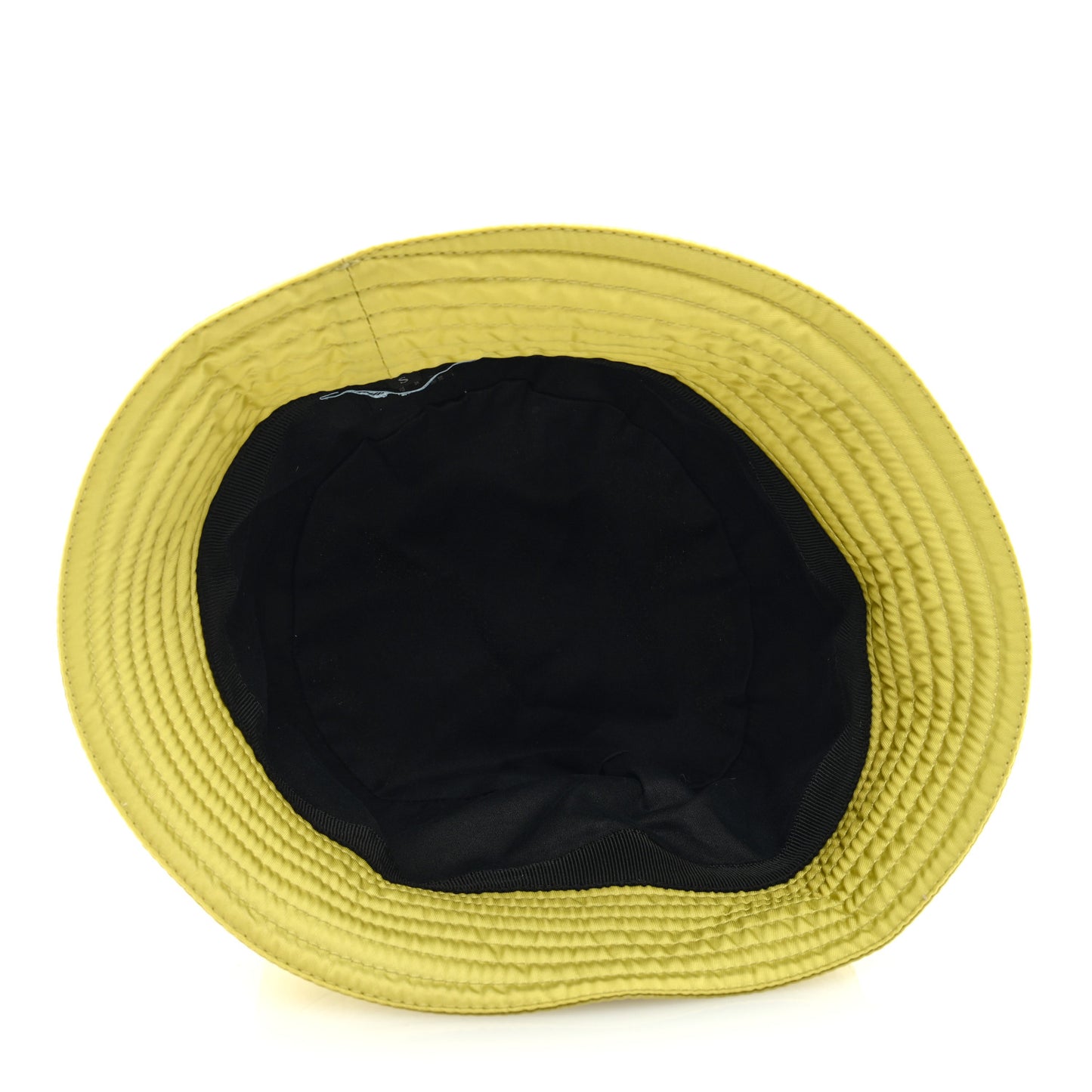 Re-Nylon Metal Triangle Logo Womens Bucket Hat S Neon Yellow