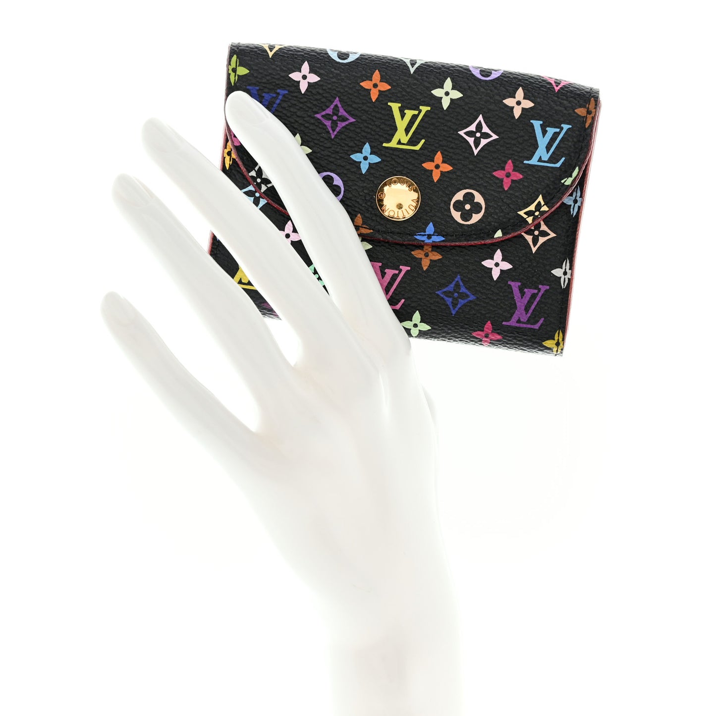 Monogram Multicolor Business Card Holder Black Grenade