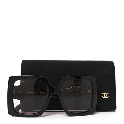 Chanel Acetate Polarized Square Sunglasses 71772 Black 7 of 7