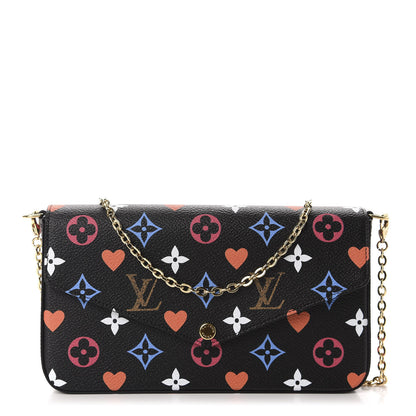 Louis Vuitton Game On Felicie Chain Wallet Black 1 of 11