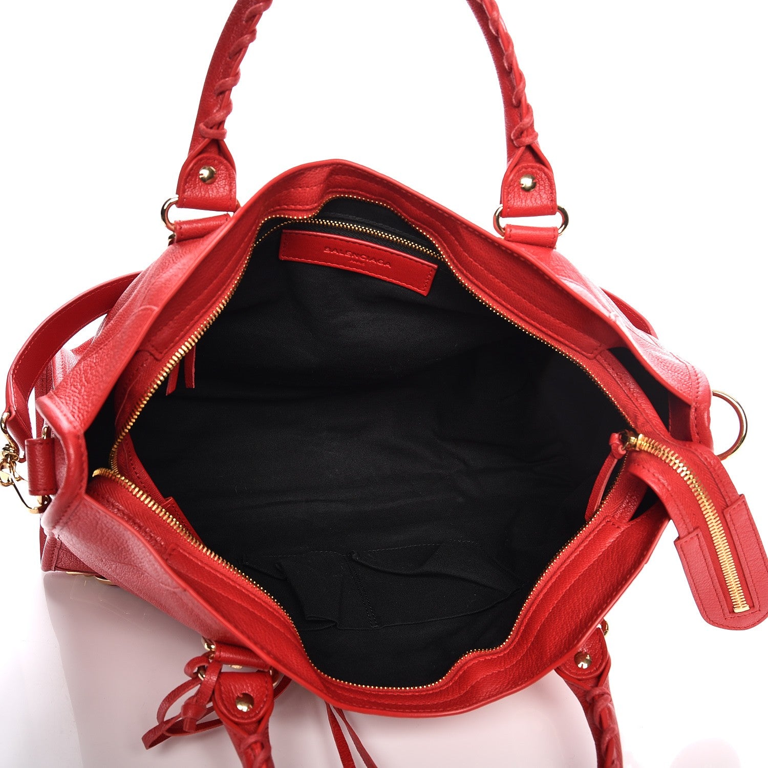 Balenciaga Chevre Gold Metallic Edge Hardware City Rouge Grenade 6 of 11